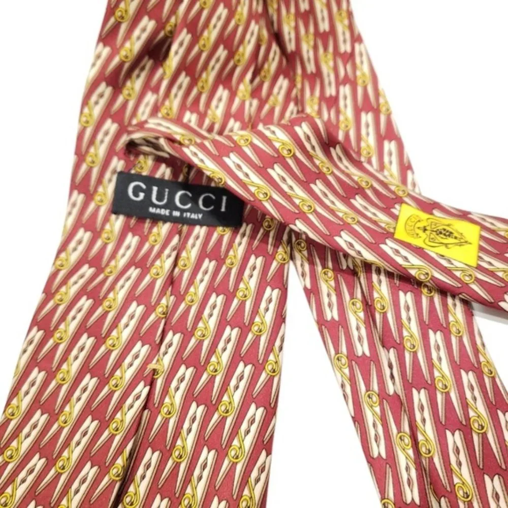 Gucci clothespin mens necktie